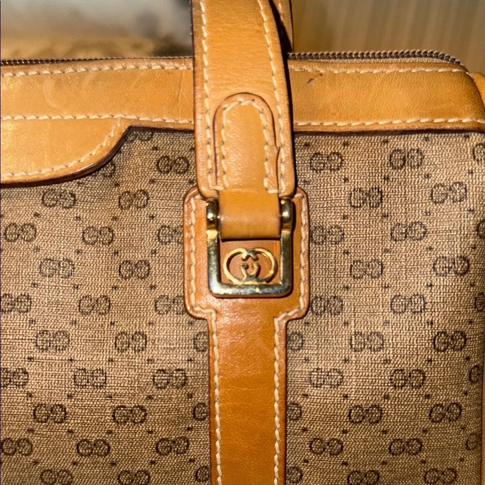 Gucci Micro GG Monogram Vintage Brown Leather Designer Handbag - Picture 9 of 17